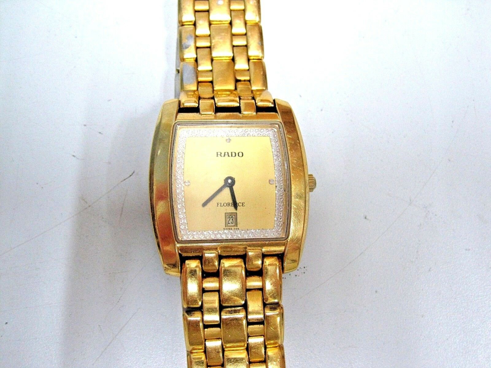 RARE* Vintage RADO Florence Men's GOLD-tone DIAMOND Watch