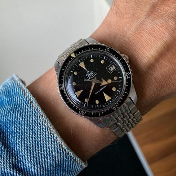 FS: Vintage Baltic Skin Diver With Big Radium Indices / Dive Watch ...