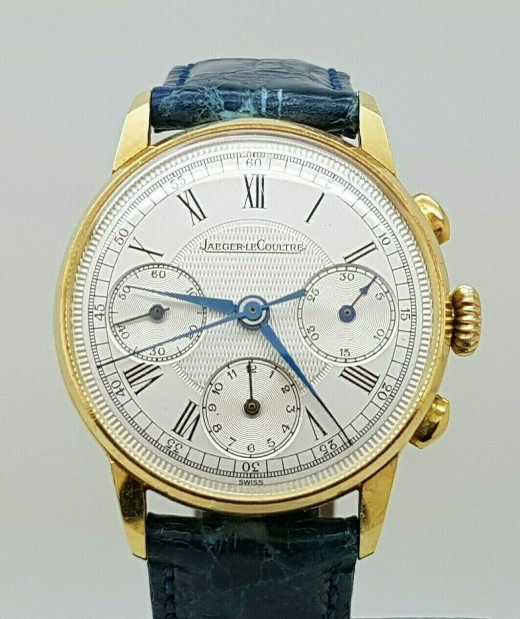 18K Rare Vintage Jaeger LeCoultre Chronograph Valjoux 72 Men watch WatchCharts