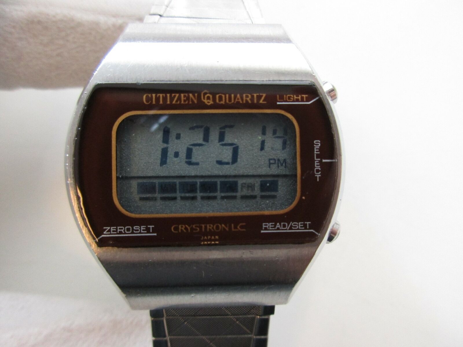 Citizen Crystron LC 50-1638 vintage LCD men's watch