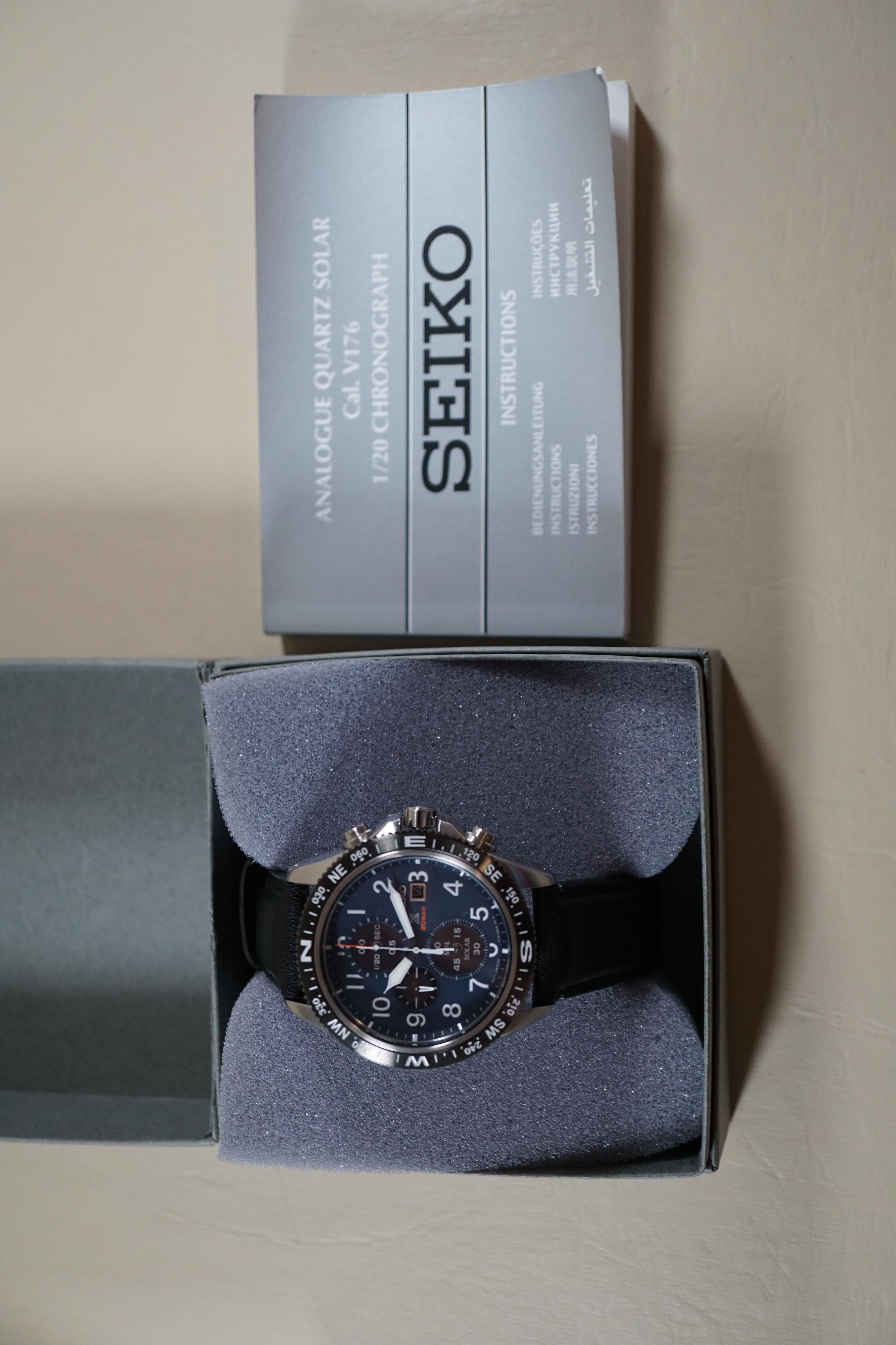 WTS Seiko Prospex SSC737P1 V176 Blue Dial Chronograph Solar