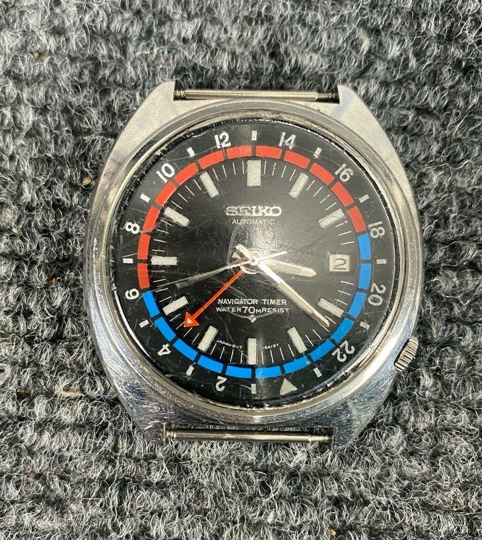 SEIKO Navigator Timer Automatic 6117-6410 70 Meters Excellent Condition NO  BAND! | WatchCharts