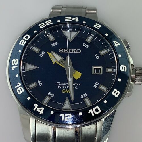 Seiko Sportura 3D0030 Kinetic GMT 5M85-0AA0 Wrist Watch | WatchCharts