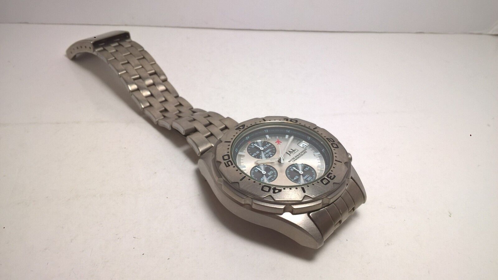 Rare Seiko JAL Panda Dial V657 0B50 1 10sec Titanium Chrono