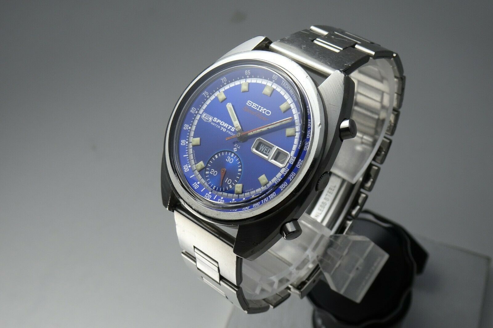 Vintage 1969 JAPAN SEIKO 5 SPORTS SPEED TIMER 6139 6010 21Jewels