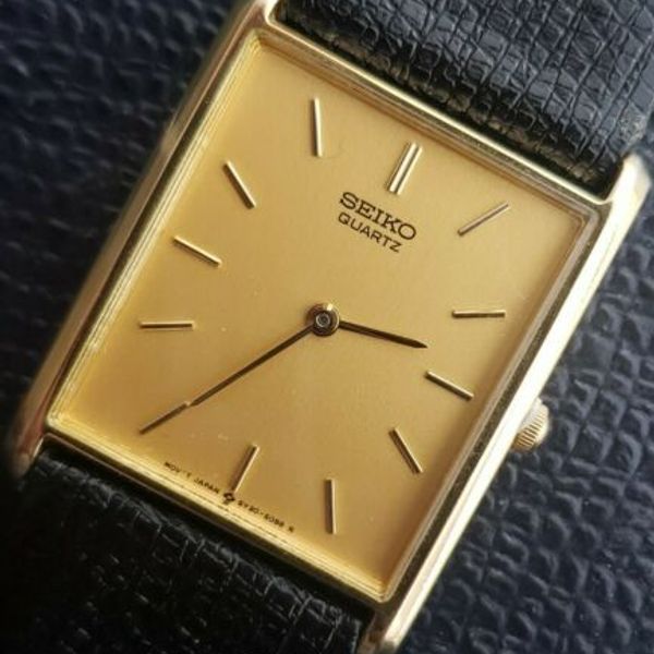 Vintage Seiko Golden Pie Pan Dial Minty New Glass,and New Champion Band