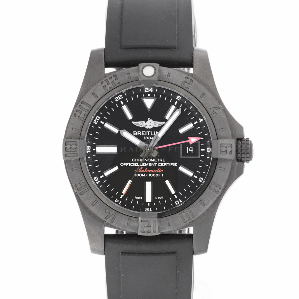 breitling avenger ii gmt black steel