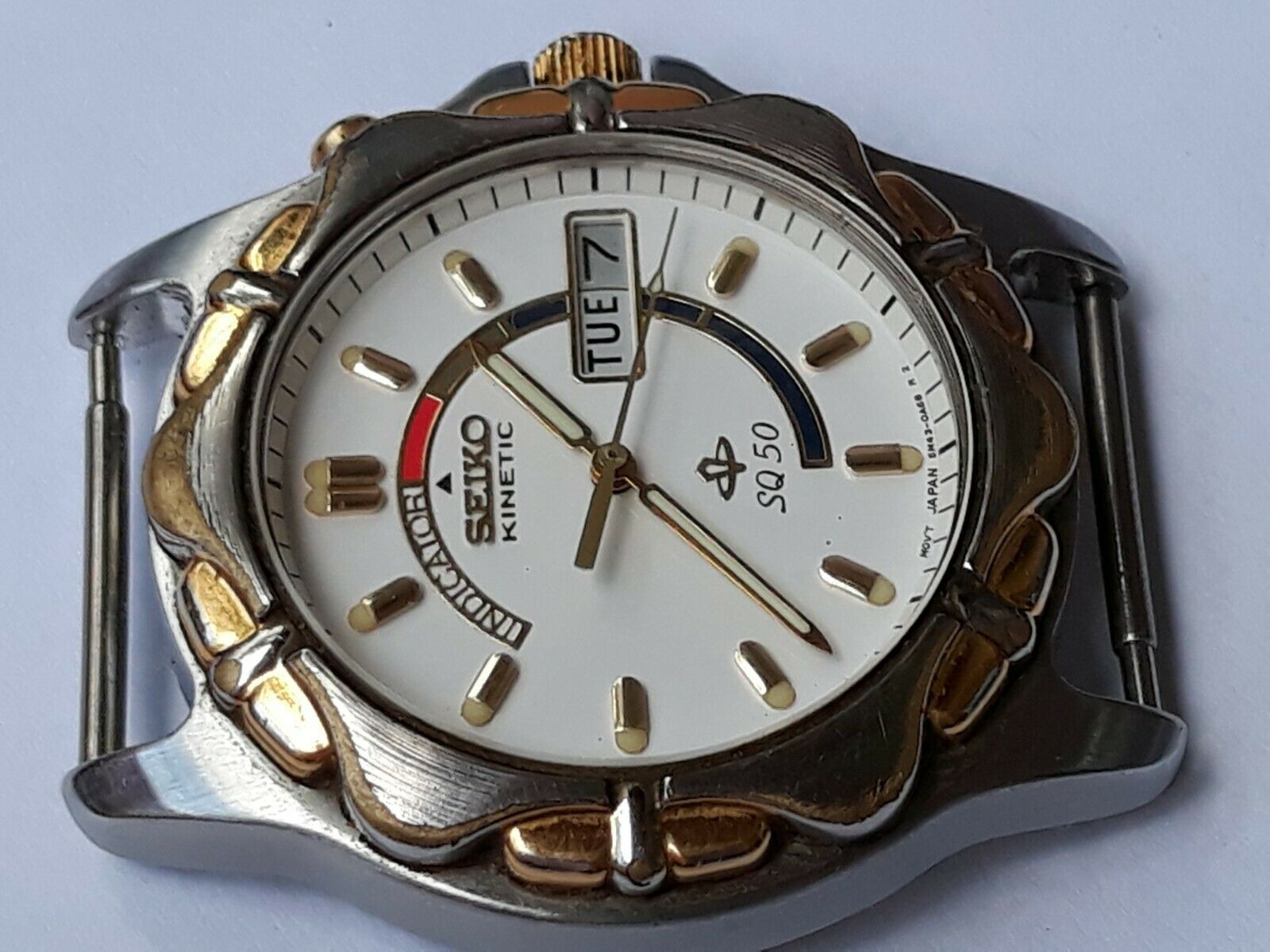 SEIKO Kinetic SQ50 5M43-0A50 Men's Watch Day/Date Japan