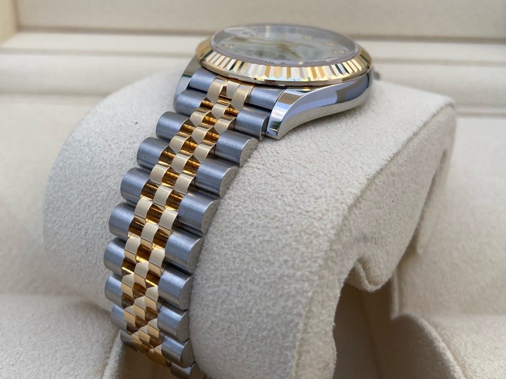 Rolex Datejust 31 half gold green diamond iv 278273, Luxury
