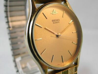 GOOD!! SEIKO 2K01-0010 GOLD MEN'S VINTAGE WATCH JAPAN-B QUARTZ