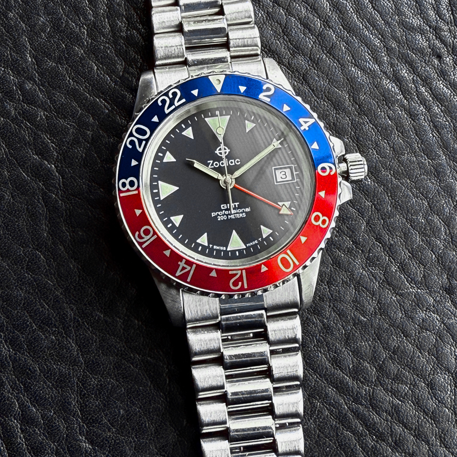 ZODIAC VINTAGE 806.21.03 (LARGE VAR. 813.21.03) GMT DIVER PEPSI
