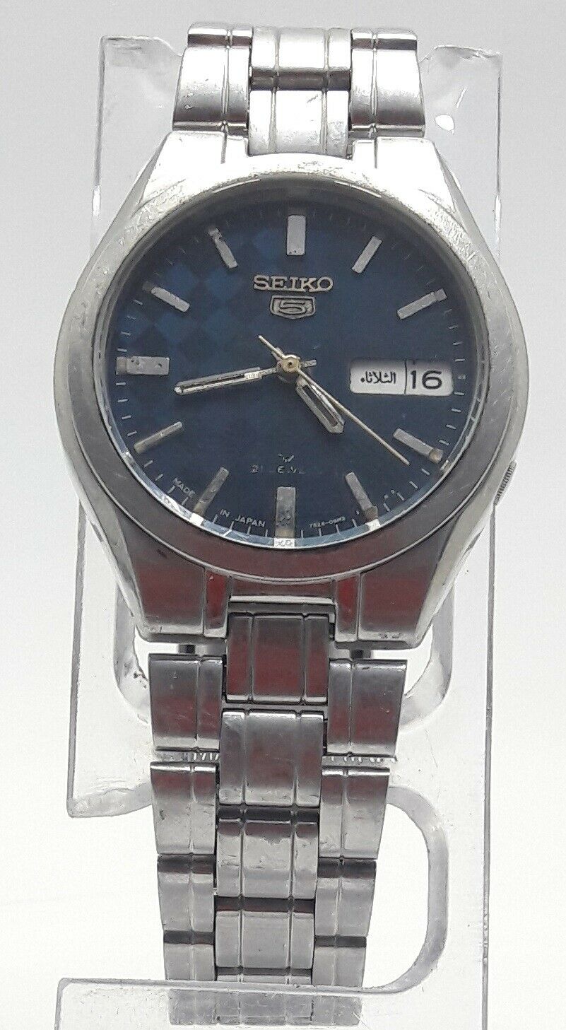 VINTAGE SEIKO 5 7S26 03E0 A4 AUTOMATIC 21J JAPAN MEN S WATCH 2096