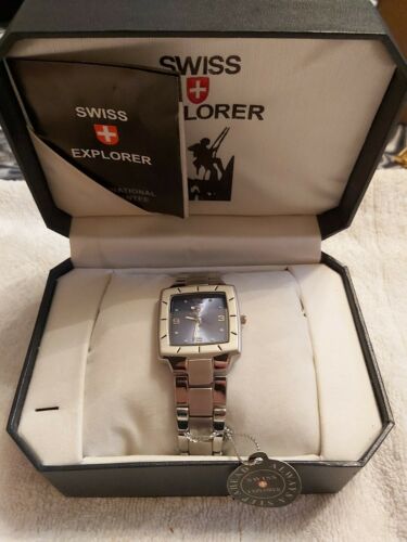 BRAND NEW IN BOX MENS SWISS EXPLORER WATCH S 4002. NEW BATTERY. WatchCharts Marketplace