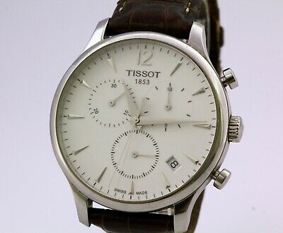 Tissot Quartz Chronograph Swiss Made White Silver wristwatch