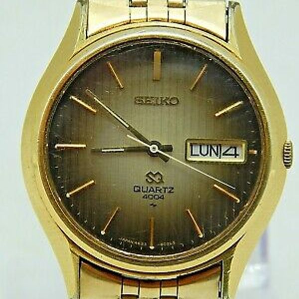 Vintage Gold Seiko SQ Quartz 4004 watch and original band 4633-8029 ...