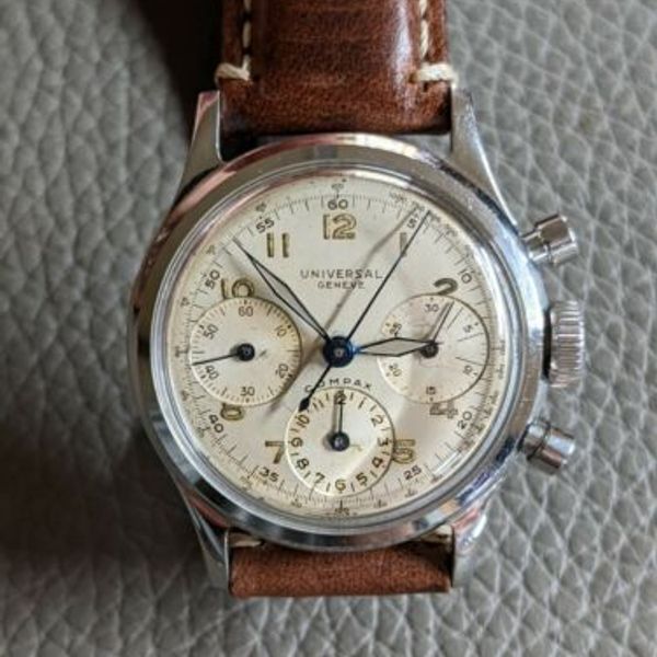 Universal Geneve Compax Chronograph Wristwatch Ref.# 22278 Cal. 281 ...