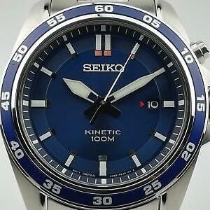 Seiko Kinetic Marketplace Watch PREOWNED SKA783P1-P1 | Mens Bracelet Stainless WatchCharts Blue Dial Steel