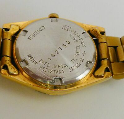 Seiko 3Y03-0160 Gold-Tone Stainless Steel Luminous Analog Watch |  WatchCharts