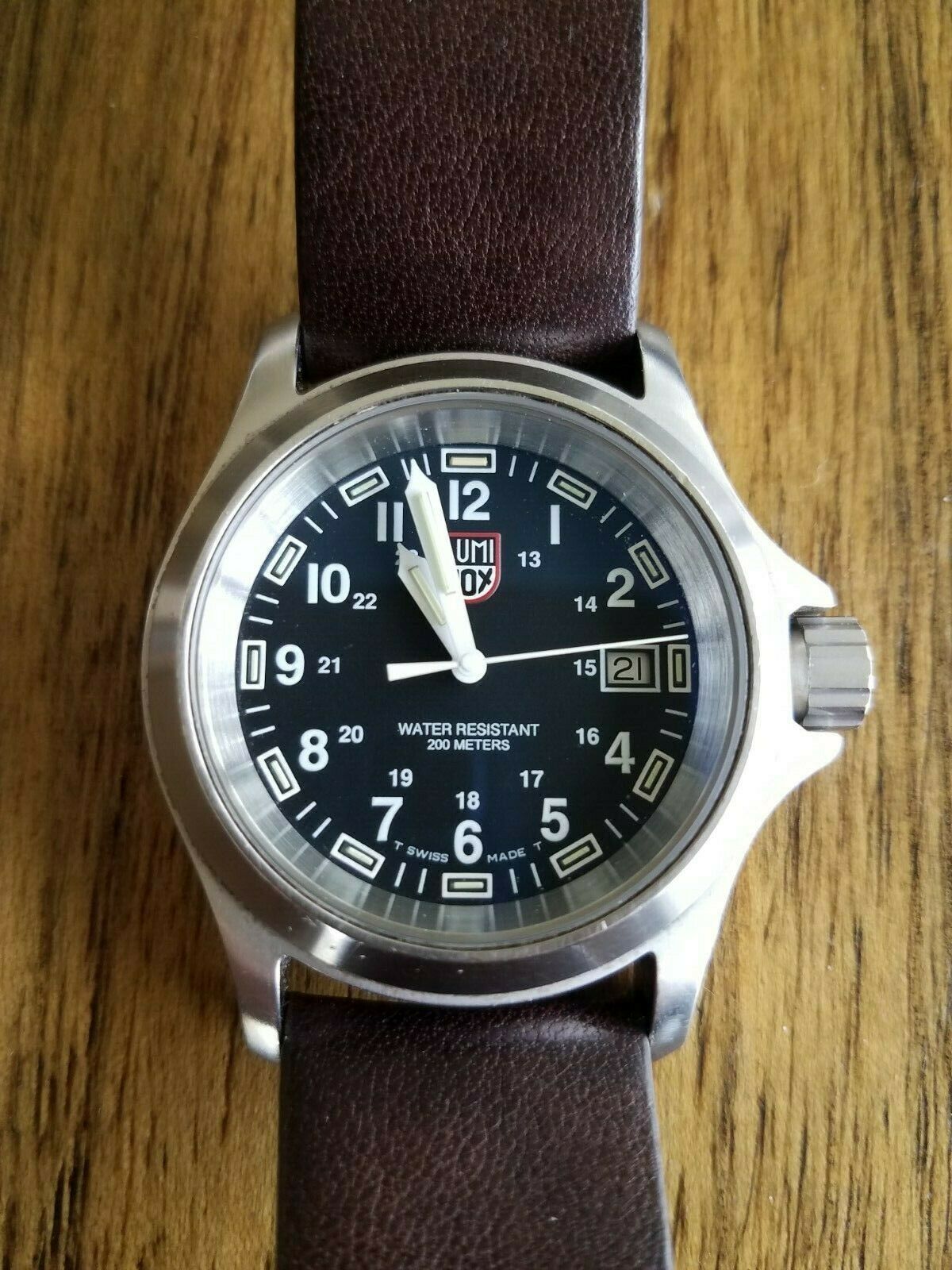 Vintage Luminox Series 800 MBM H3 Stainless Steel Watch 200m 