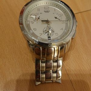 Swatch Irony Retrograde Chrono Sand Structure YRS401 Selten 