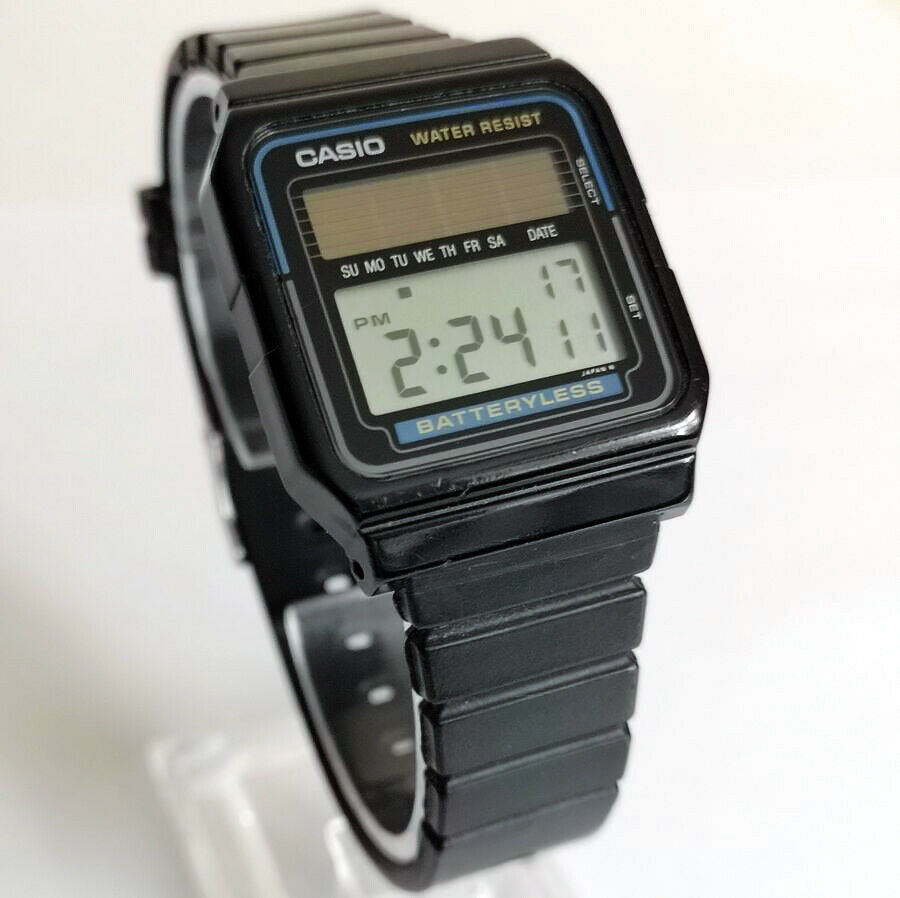 Rare vintage 1986 Casio FB-52W module 520 solar batteryless men's