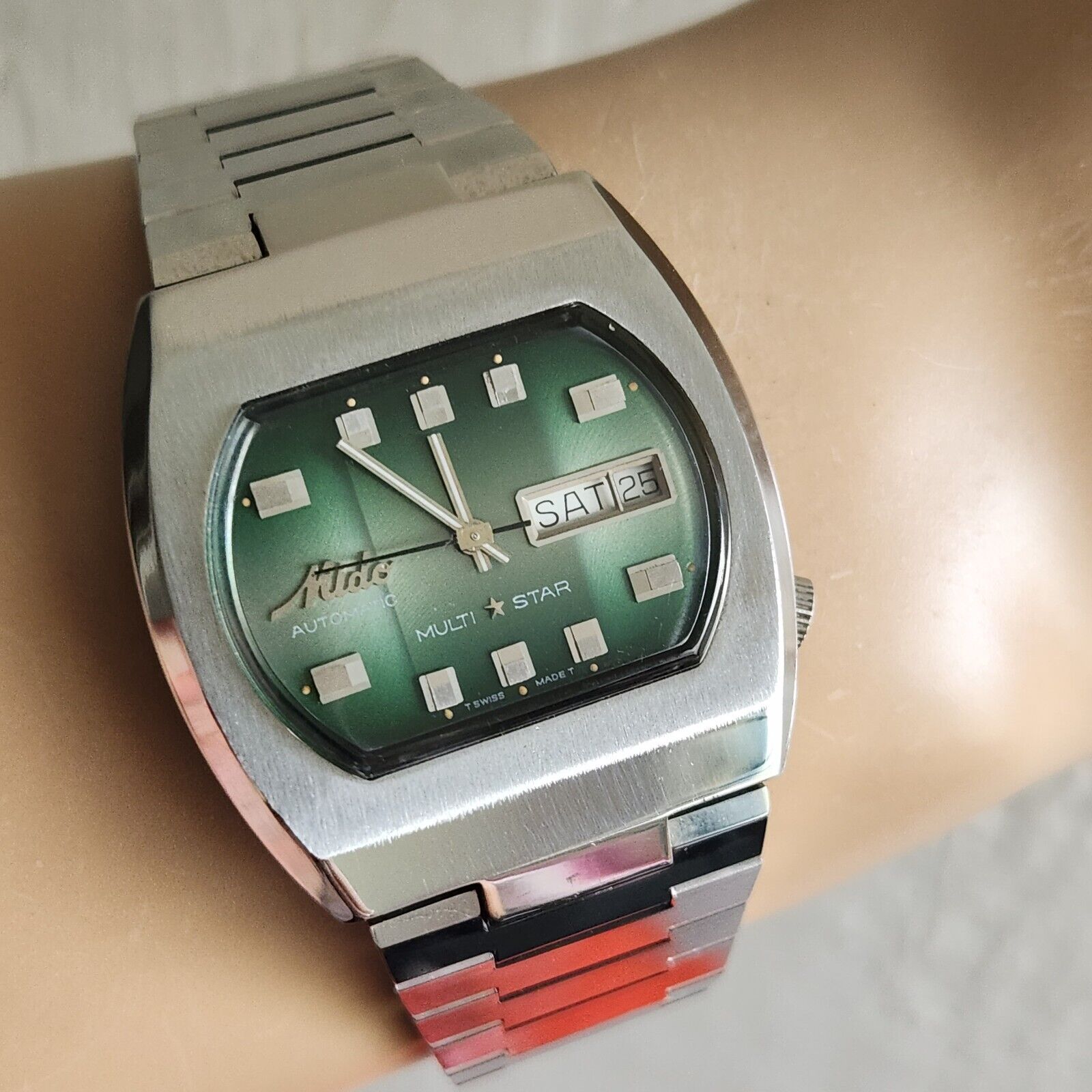 Vintage MIDO MULTI STAR men's automatic watch day/date ETA