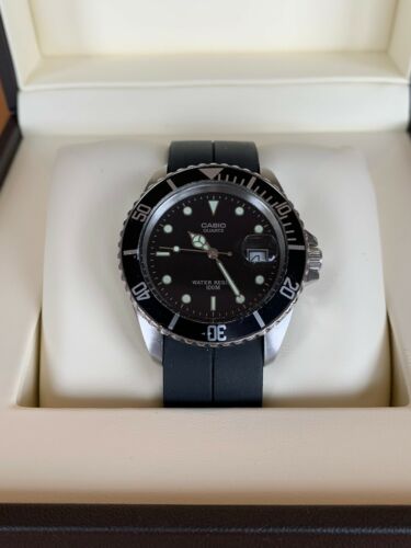 Rare Casio Submariner Homage. New Movement MTD-1003 Oyster Strap