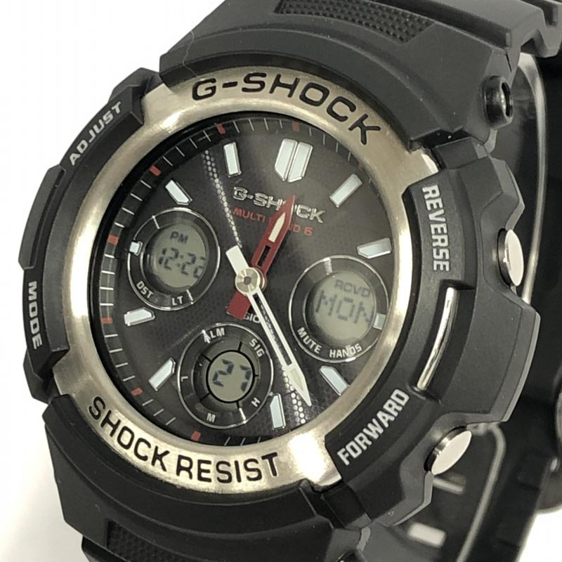 Used] CASIO Casio G-SHOCK AWG-M100-1AJF Black Watch Digiana G