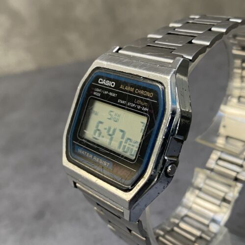 CASIO 593 A158W Watch Vintage Retro Alarm Chrono Quartz Digital