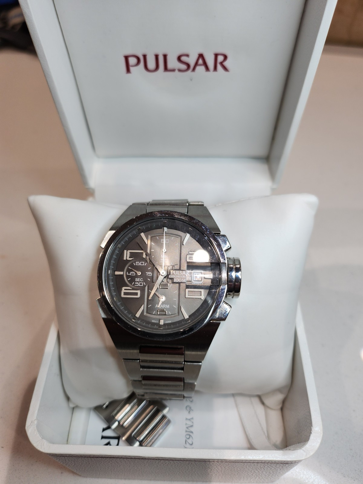 Pulsar By Seiko Ym62-x179 Alarm And Chronograph Rare Model Never