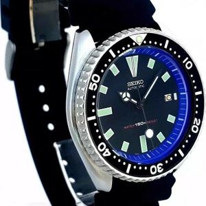 Seiko 7002 Vintage Diver - Great Mod with Mercedes Hands & Blue Chapter Ring!  | WatchCharts
