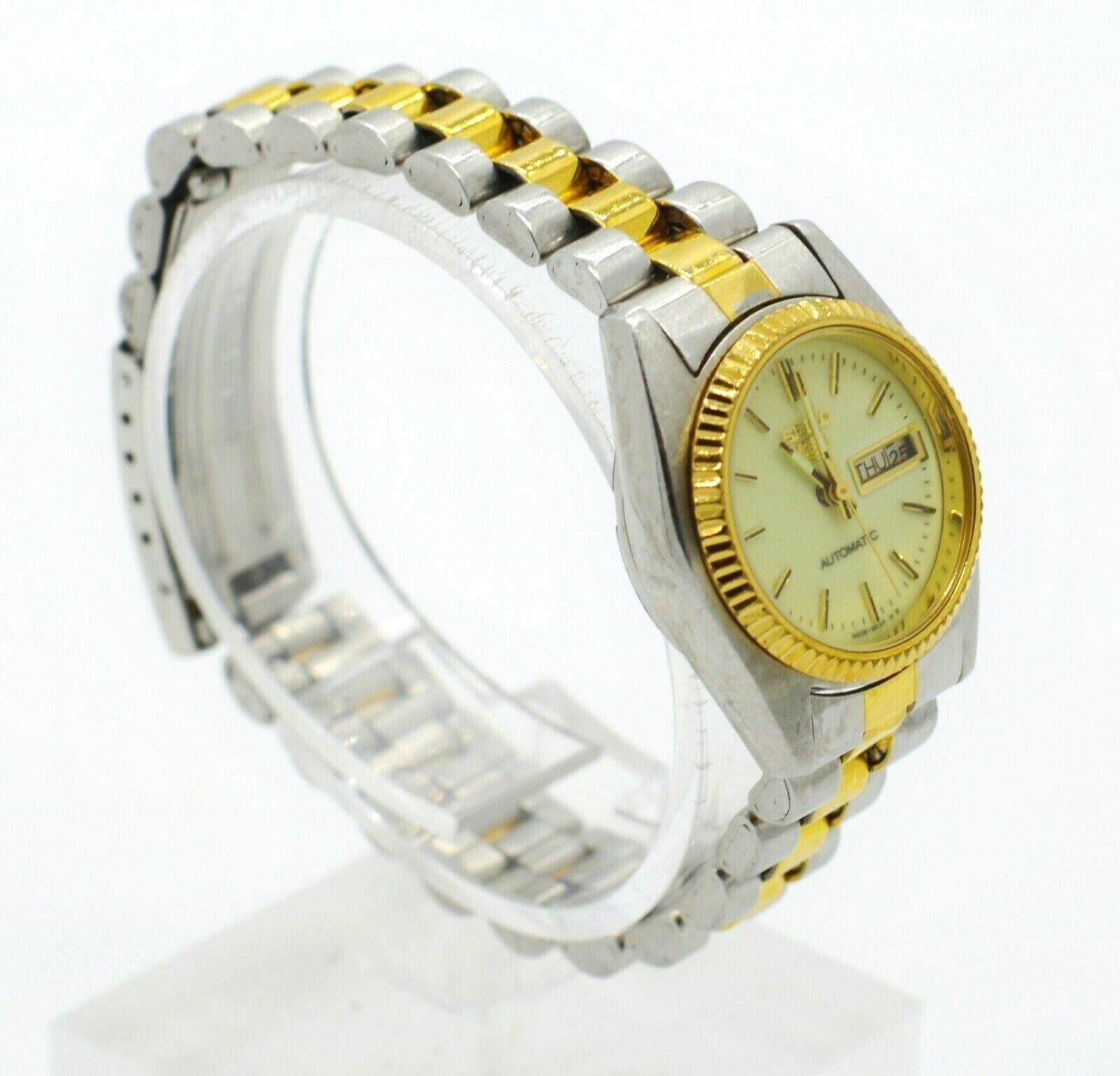 SEIKO 5 自動巻き腕時計 4206-0690 ゴールド×シルバー／稼働品 SEIKO 5