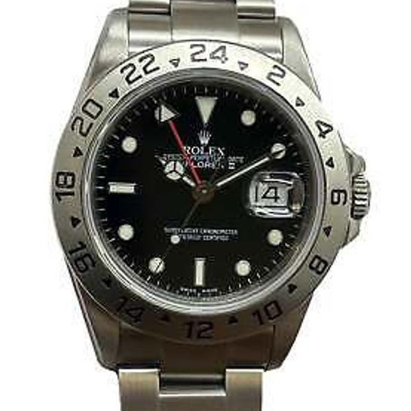 Rolex Explorer II SEL NO Holes 16570 Black Dial Automatic Men's Watch ...