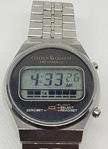 Vintage Rare Citizen Crystron LC Quartz Digital Watch 50-1077 Japan |  WatchCharts Marketplace