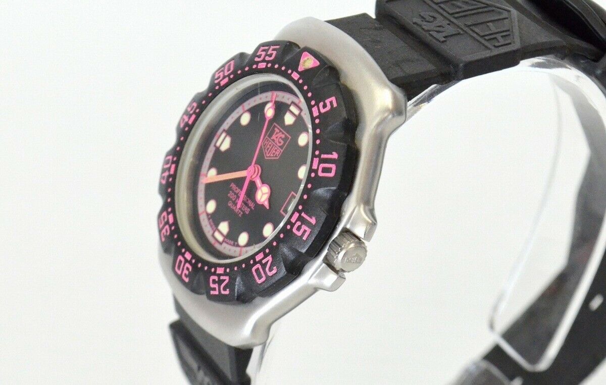 TAG HEUER 377.513 Formula 1 PROFESSIONAL Quartz Watch Pink Date