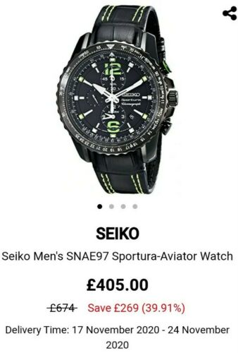 Seiko on sale sportura aviator