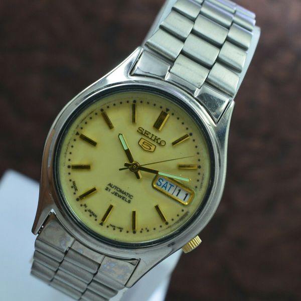 Seiko 5 Day Date 21 Jewels 7S26 Automatic Movement Radium Dial Wrist Watch  | WatchCharts
