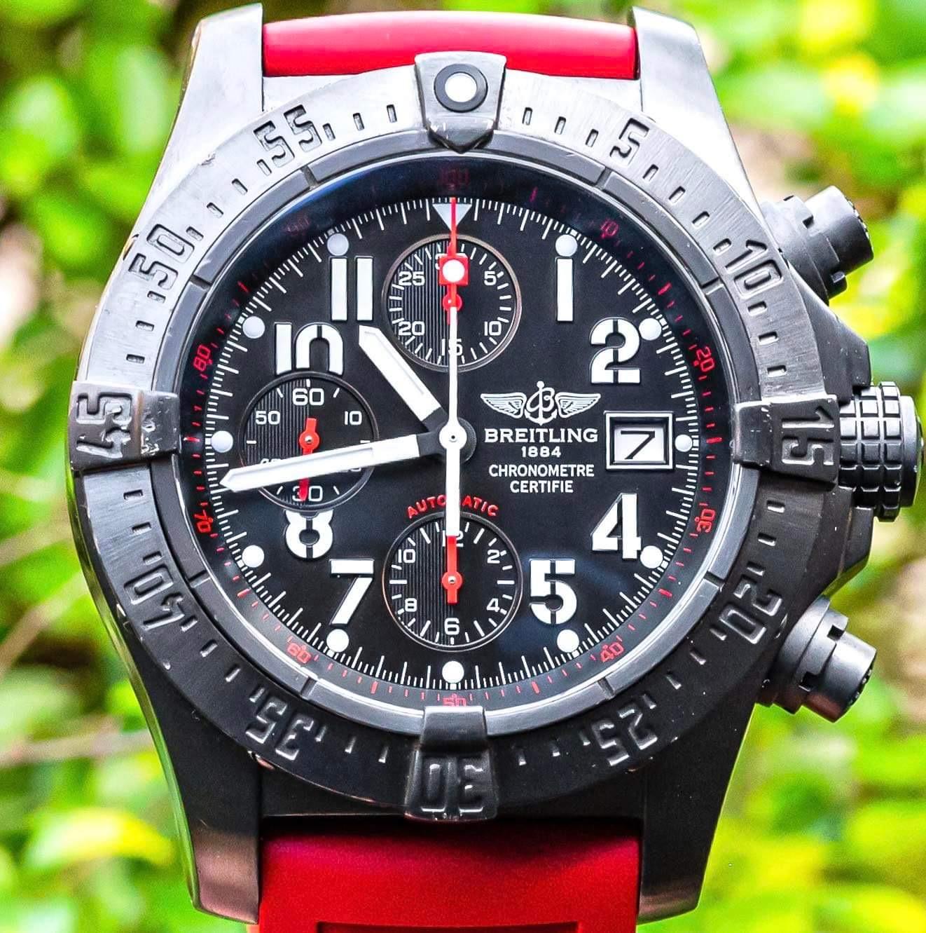 Breitling skyland avenger sale chrono black steel v2