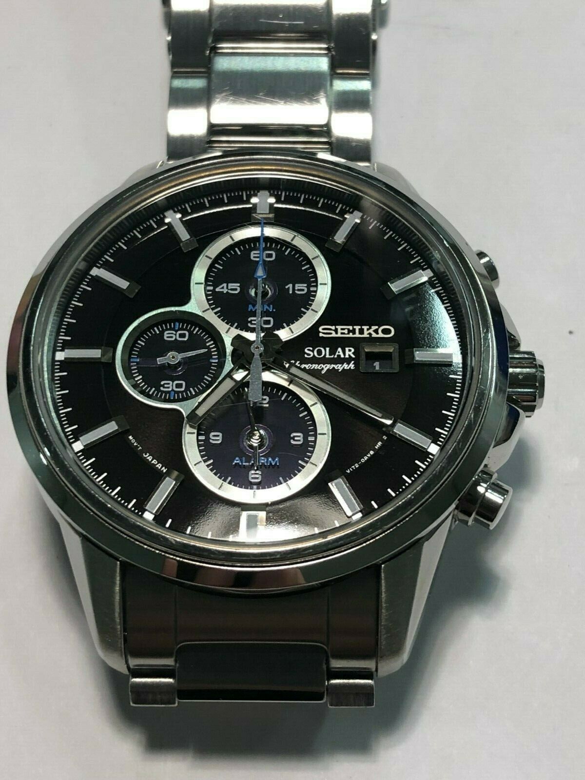 SEIKO SOLAR CHRONOGRAPH MENS WATCH v172-0ar0 | WatchCharts