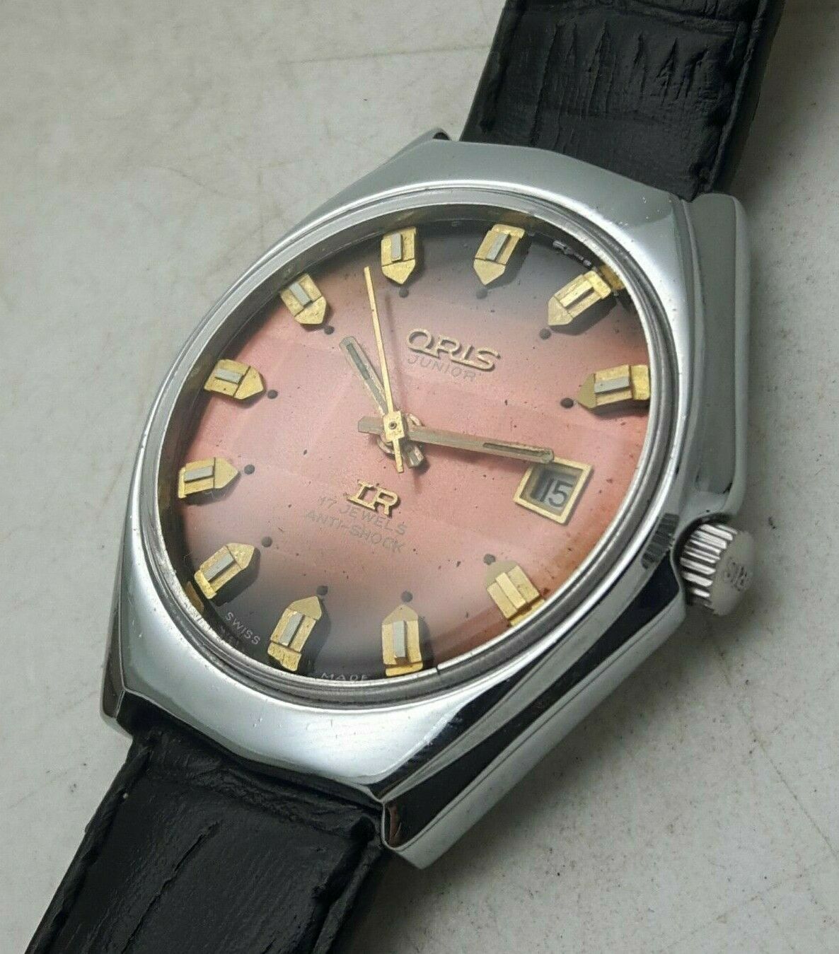 Vintage Oris JR Junior Hand Winding 17J Cal EB 8800 Date Swiss