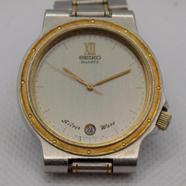 Seiko 'Silver Wave' 7432-6000 Vintage  Daini Seikosha Quartz Gold  Plated | WatchCharts