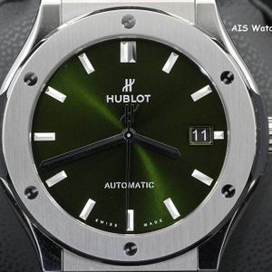 Hublot Classic Fusion Green Dial Titanium Rubber 45mm 511.NX.8970