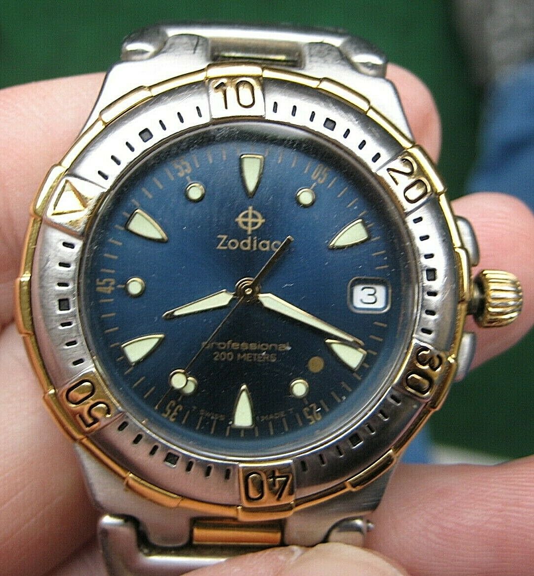 Vintage ZODIAC ~ PROFESSIONAL 200M Men's WRISTWATCH 306 29 09 ~ a