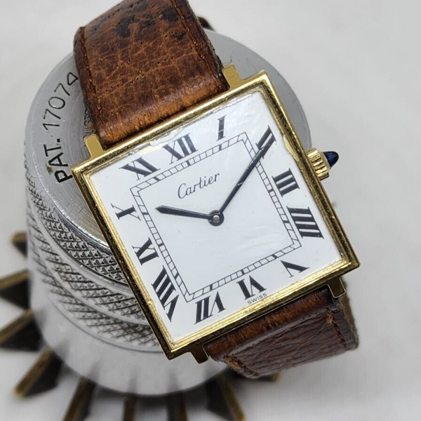 Vintage Cartier TANK Square Gold plated - Manual wind Men's