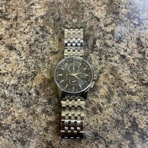 CITIZEN エコドライブ 時計H804-S099374 CITIZEN Eco-Drive H804-S099374 Men's Watch - Silver/Black