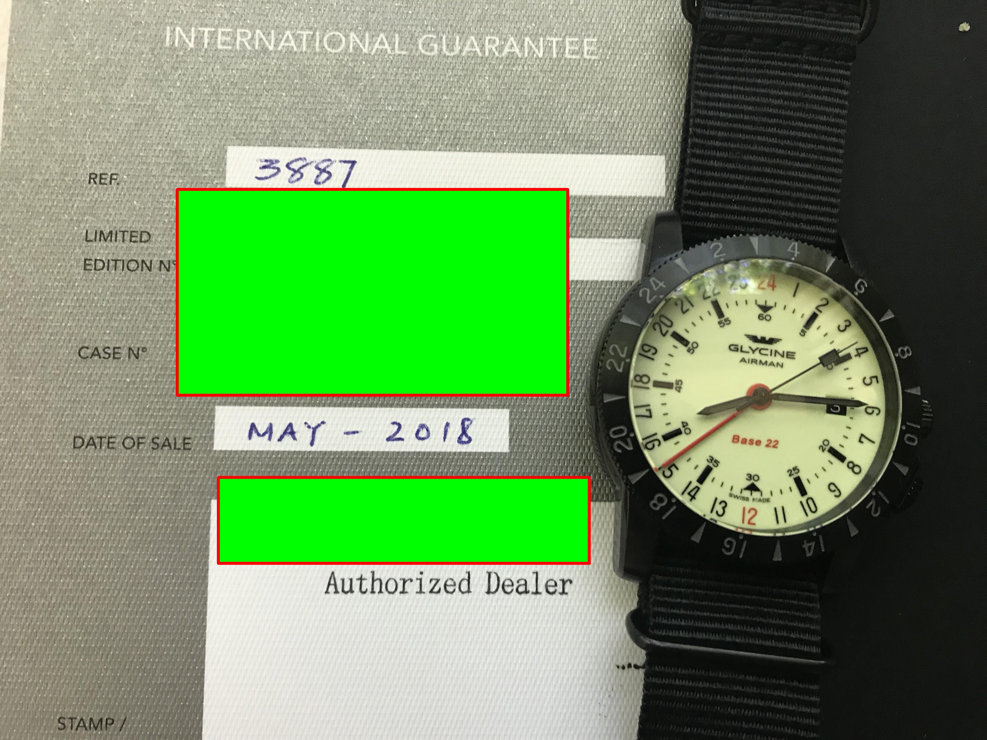 Glycine airman base hot sale 22 luminous