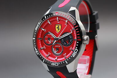 NEAR MINT] FERRARI S.F. CHRONO SF27.1.34.0499 RED DIAL QUARTZ