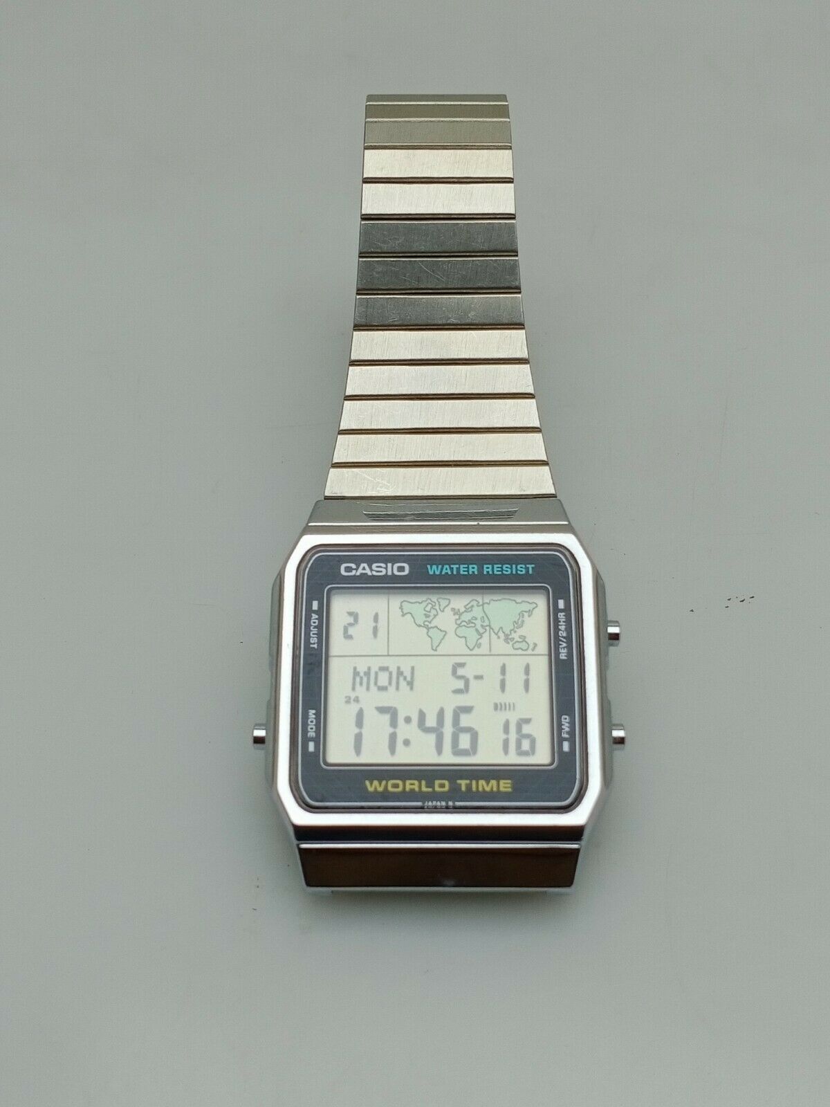 Vintage Casio A300U Module 643 World Time Alarm Digital Watch