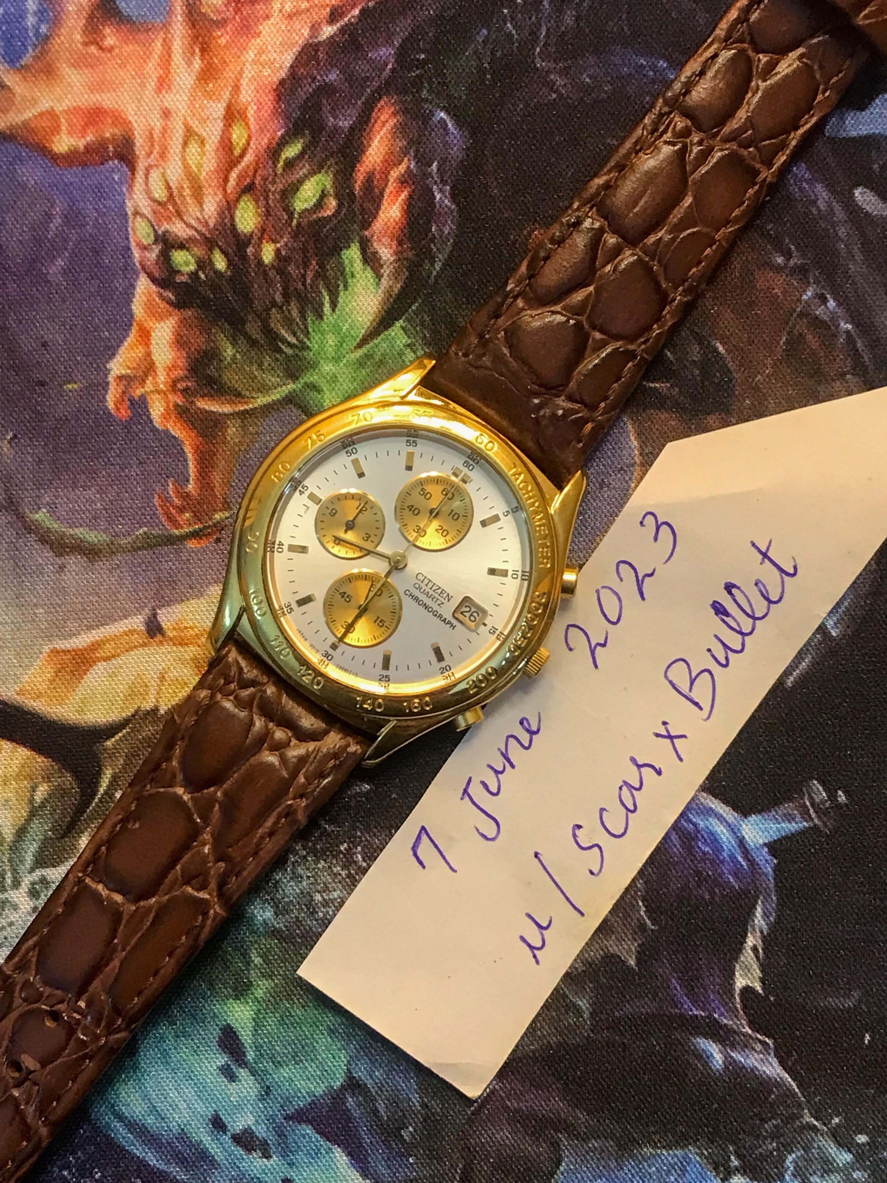 WTS] Vintage CITIZEN - Ref 0510-C50472 - Chronograph - Quartz - Gold plated  - 99 Usd only | WatchCharts Marketplace