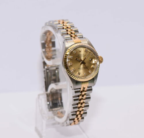 Original Rolex Lady Datejust Stahl Gold Uhr Diamant Blatt Ref 6917 Ca 1977 78 Watchcharts